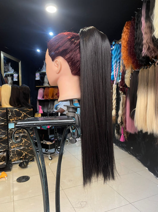26 Inch Darkest Brown Ponytail