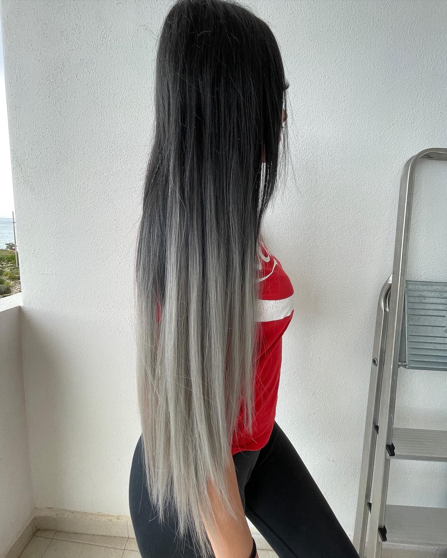 26 Inch Black & Silver Clip Ons