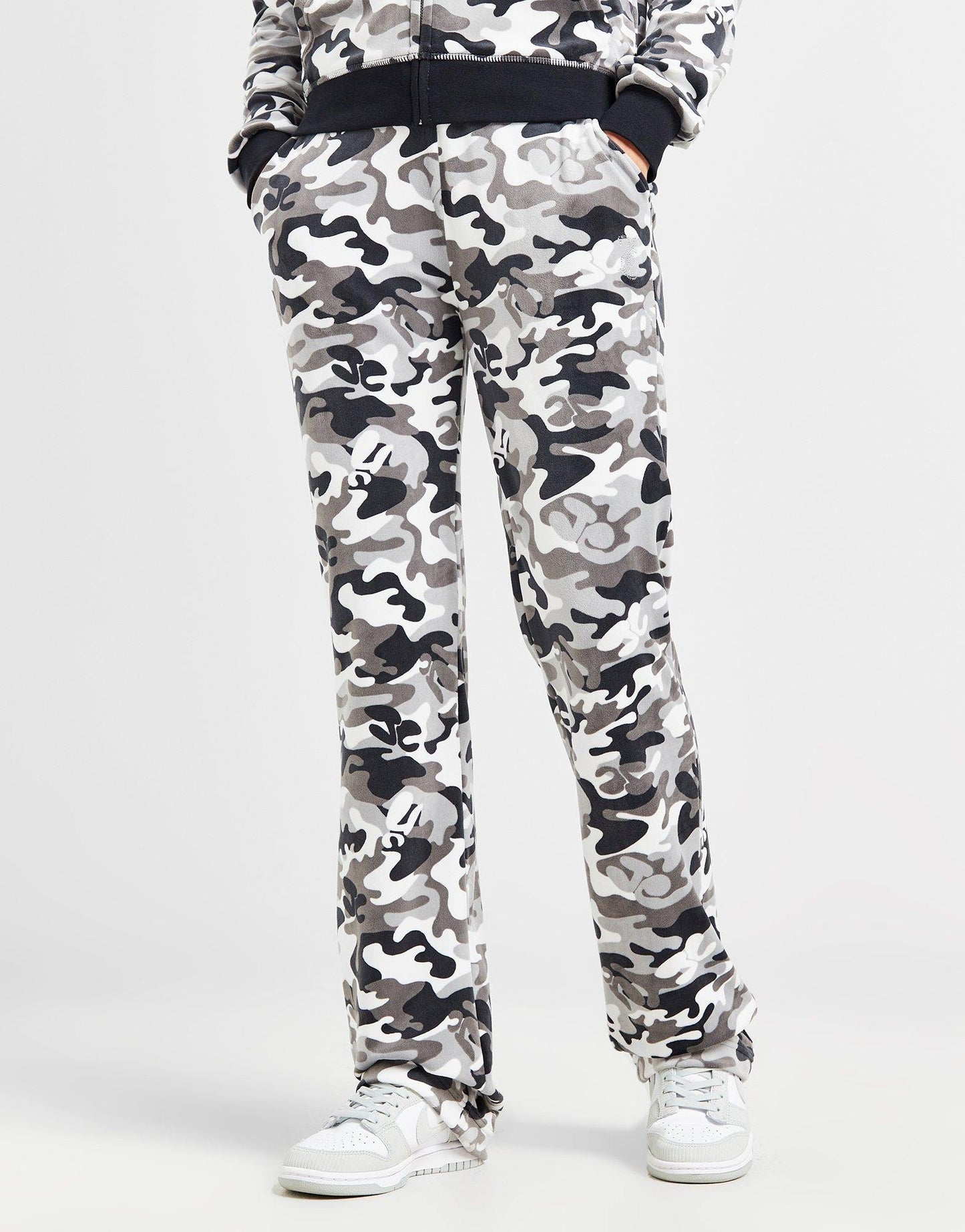 Juicy Couture Diamante Velour Camo Track Pants