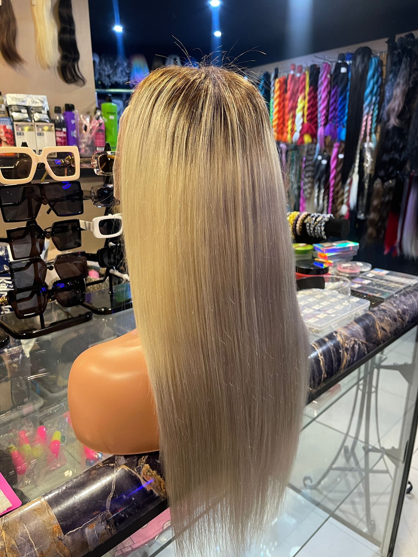 18 Inch Blonde Real Human Hair Wig