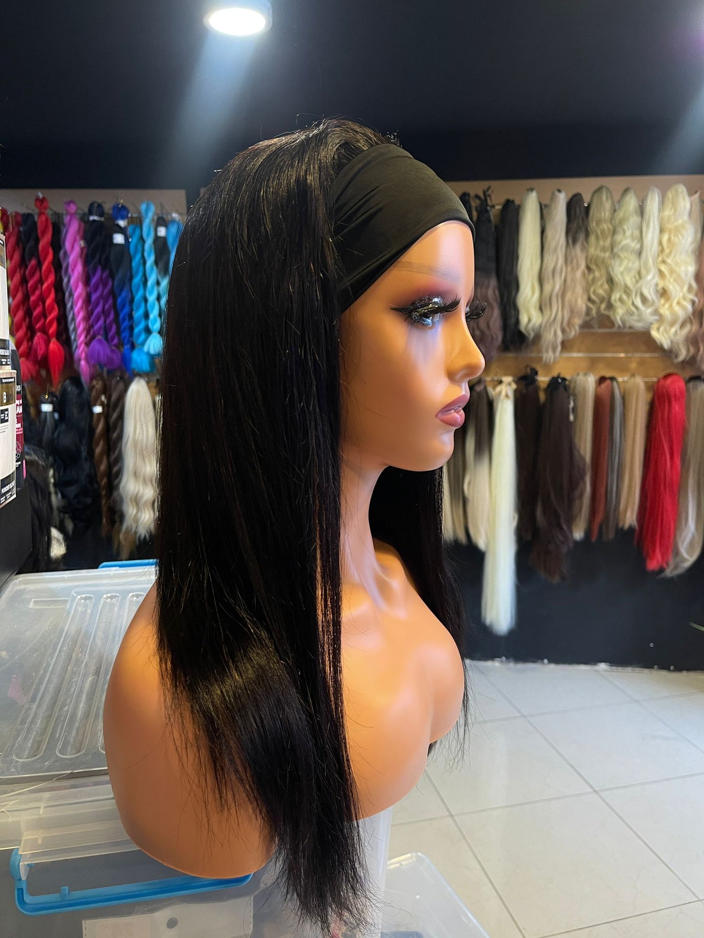 16 Inch Headband Human Hair Wig