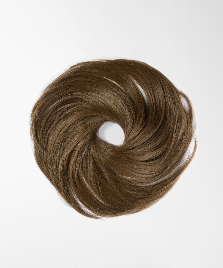 Light Brown Real Human Hair Scrunchie