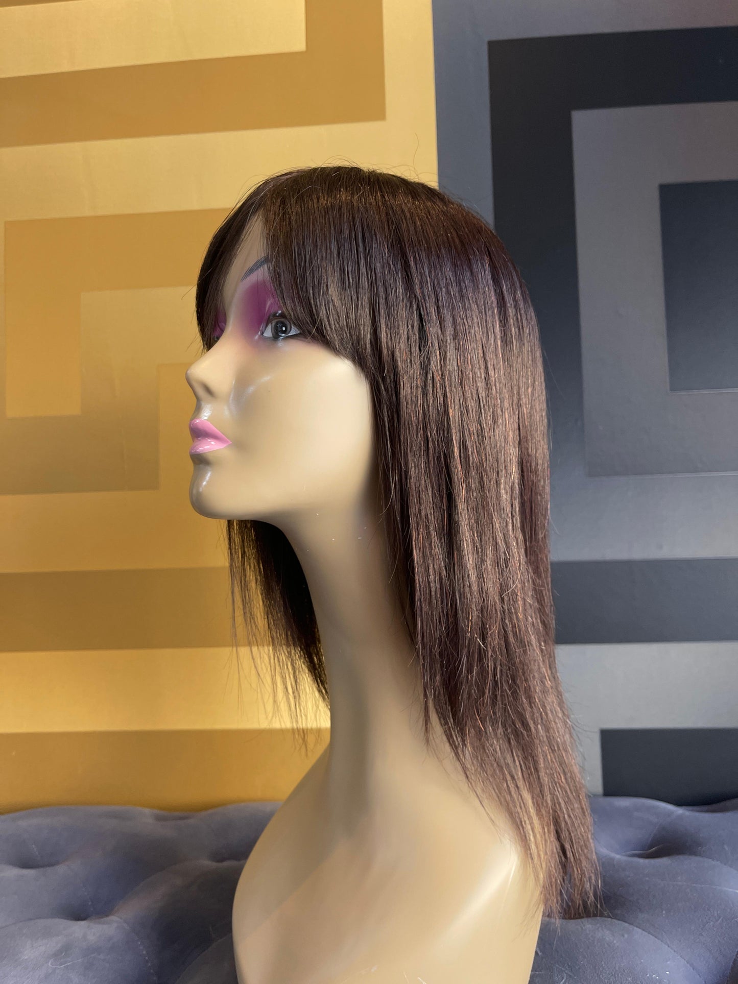 %50 OFF BLACK FRIDAY ! Human Hair Darkest Brown Wig