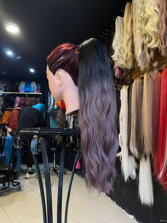 26 Inch Black Ombre Ponytail