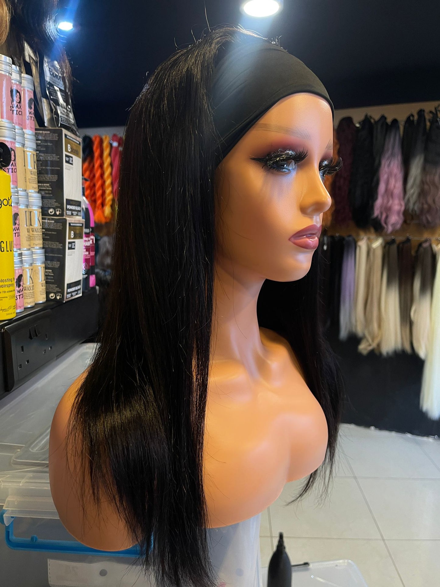 16 Inch Headband Human Hair Wig