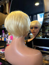 Blonde Short Real Human Hair Wig