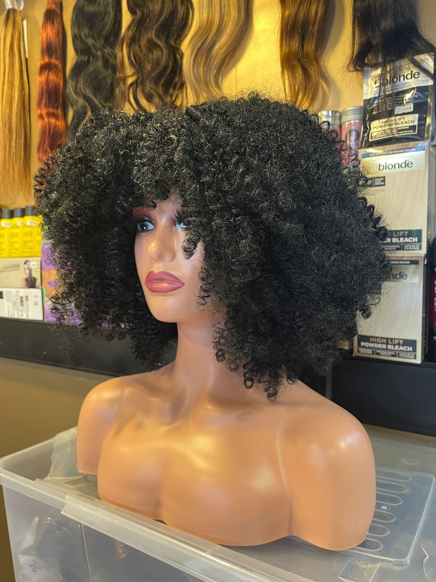 Black Curly Wig