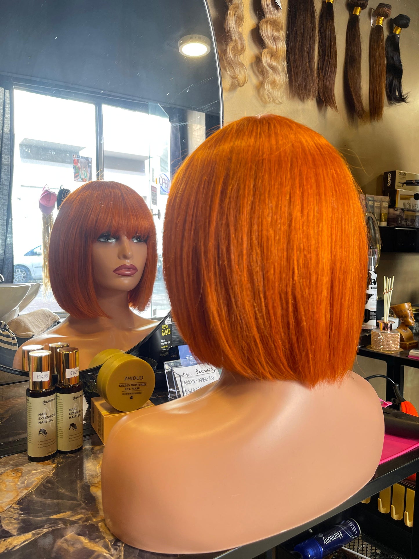 BLACK FRIDAY DEAL ! Orange Real Human Hair Wig