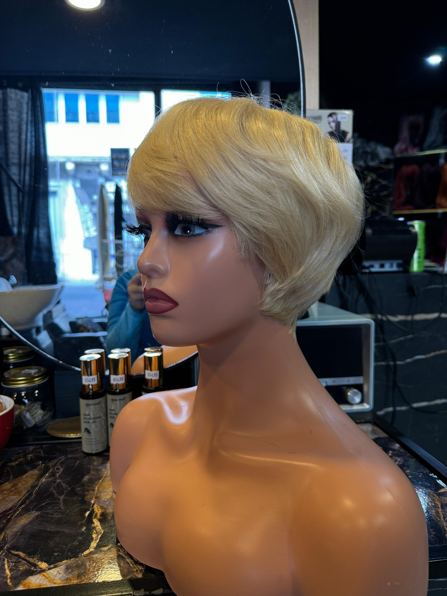 Blonde Short Real Human Hair Wig