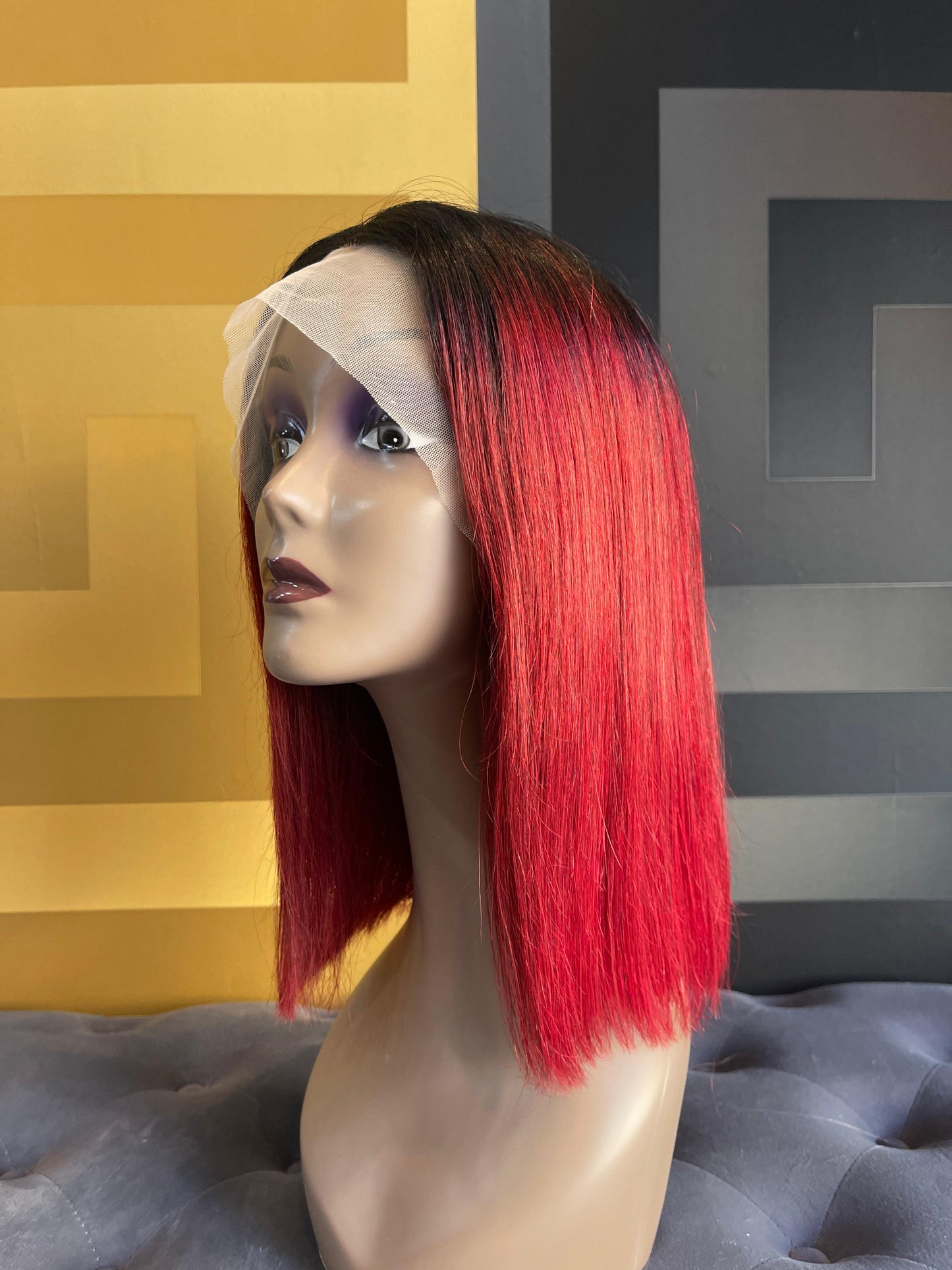 Ombre Dark Root Human Hair Lace Wig