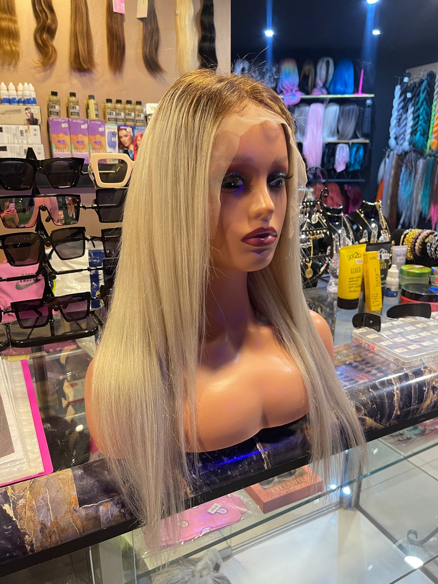 18 Inch Blonde Real Human Hair Wig