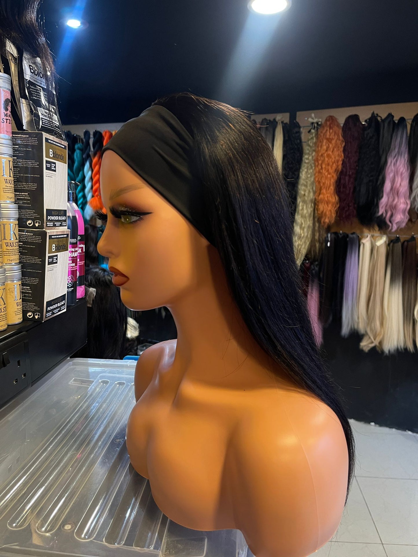 16 Inch Headband Human Hair Wig