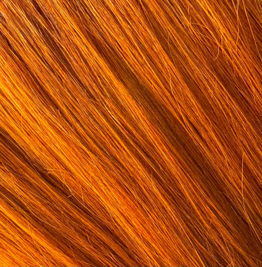 Couture Weft Clip-in Extensions, Copper Orange