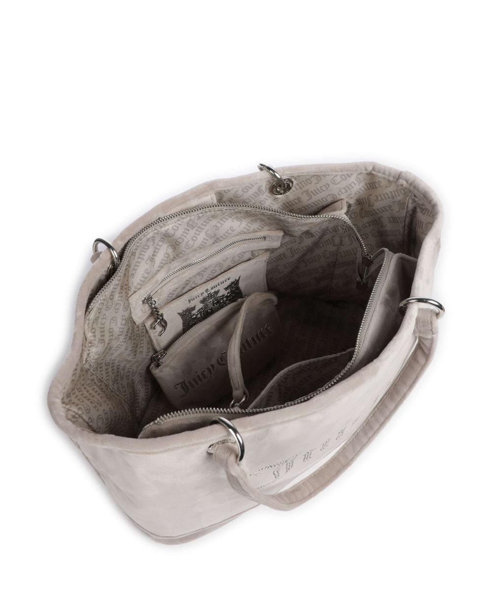 Juicy Couture Beige Velour Tote with Matching Pouch