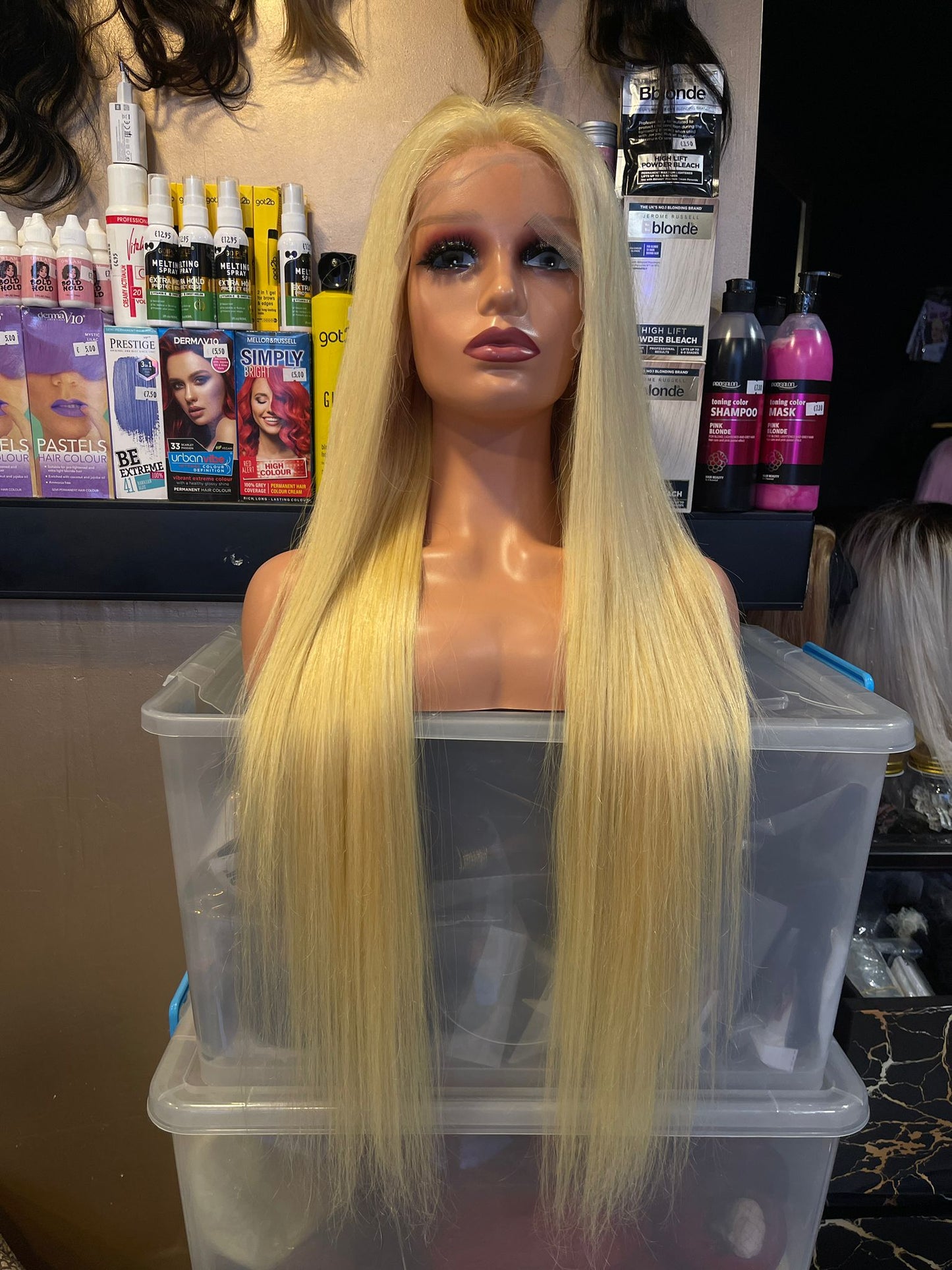 30 Inch Blonde Human Hair Full Lace Wig