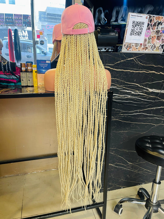 Long 40 Inch Blonde Wig Cap