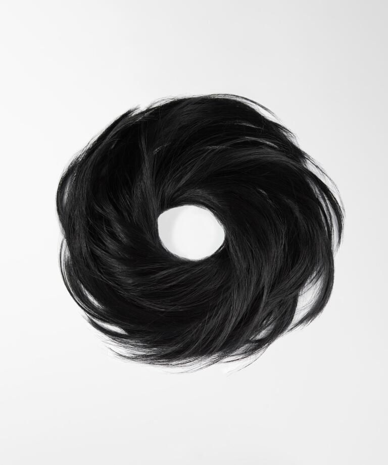 Black Real Human Hair Scrunchie