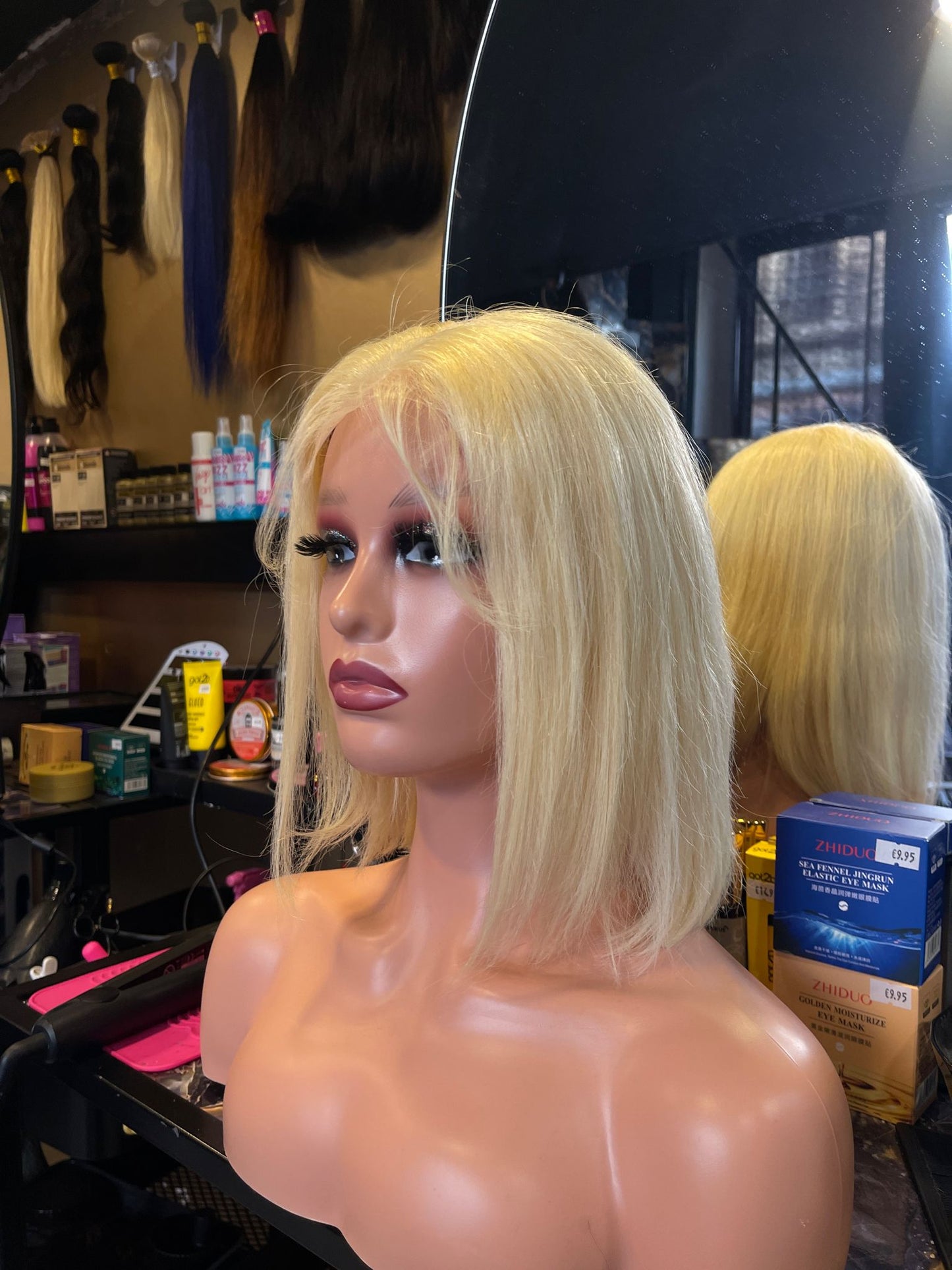 Lace Bleach Blonde Bob Real Human Hair Wig