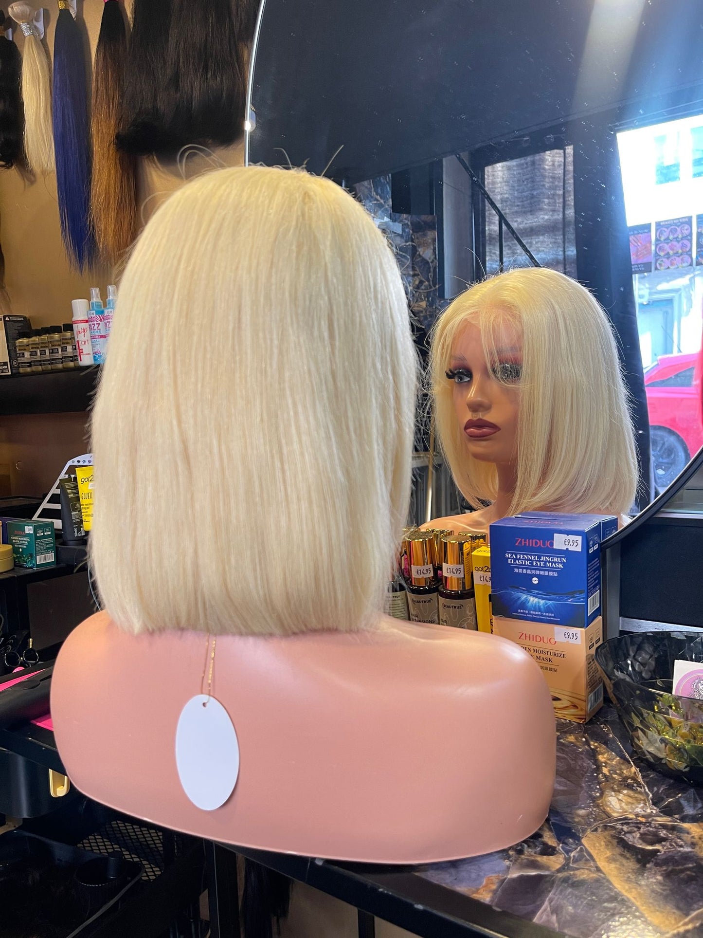 Lace Bleach Blonde Bob Real Human Hair Wig